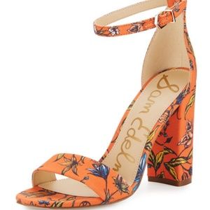 Sam Edelman Orange Floral Shoes